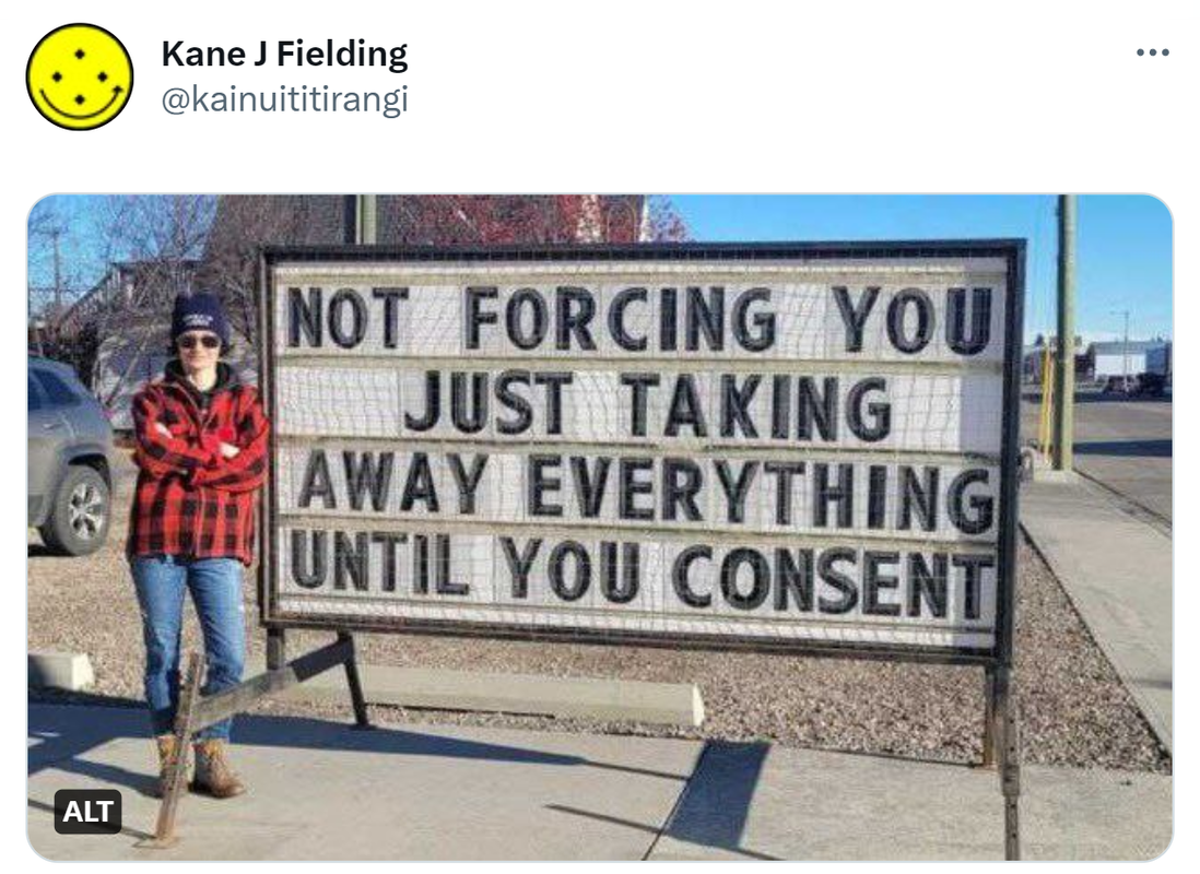 Not forcing you, just taking away everything until you consent.